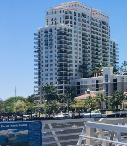 Highrise waterfront condominium in Florida.