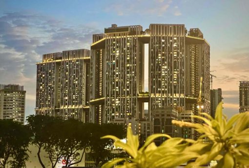 The Pinnacle - Singapore's iconic 50-storey public housing block in city centre.