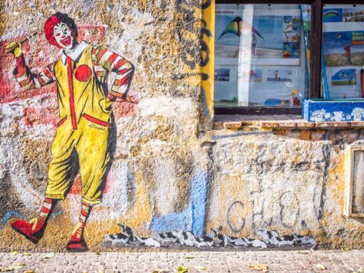 Mural of Ronald McDonald