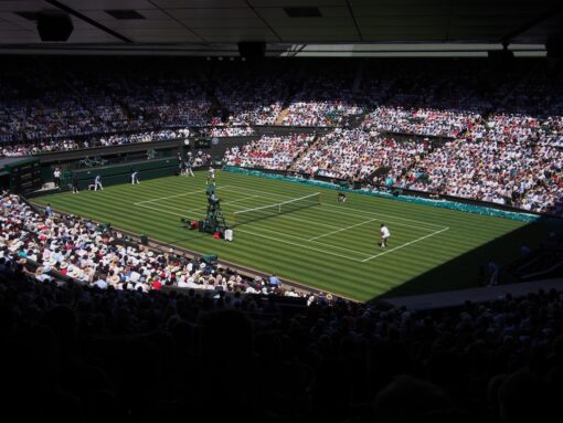 Wimbledon men single final 2018 on centre court.