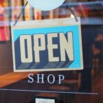 Open sign a. shopfront